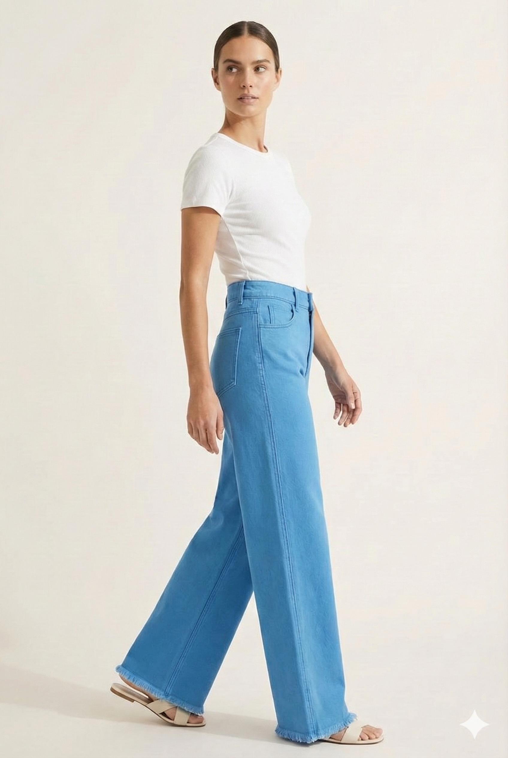 women's high waist wide leg denim jeans with white butterfly & floral embroidery medium wash women's high waist wide leg denim jeans with white butterfly & floral embroidery medium wash